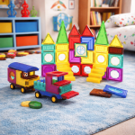 73 Magnetic Tiles, Windows, Stickers and Snowmen - Image 5