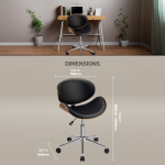 Amos Mid Back Office Chair - Black - Image 4