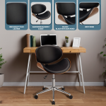 Amos Mid Back Office Chair - Black - Image 7
