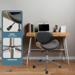 Amos Mid Back Office Chair - Grey - Image 7
