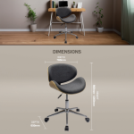 Amos Mid Back Office Chair - Grey - Image 8