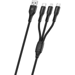 Amplify CoreCharge Series 1.2m 3-in-1 Cable - Black