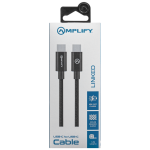 Amplify Linked Series USB-C to Type-C 60W Braided Cable 1.2m - Black - Image 3