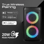 Amplify Mini Megavibe Series Dual 3" Party Speaker - Black - Image 8
