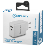Amplify P.D. 20w Plus USB 12w Dual Wall Charger - White - Image 6