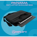 Amplify Panama 15.6" Laptop Shoulder Bag - Black - Image 11