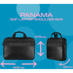 Amplify Panama 15.6" Laptop Shoulder Bag - Black - Image 13