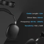 Amplify Zenith Series Aux Headphones - Black - Image 5