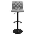 Bayer Large Barstool Grey with black base - Image 10