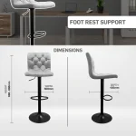 Bayer Large Barstool Grey with black base - Image 16