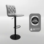 Bayer Large Barstool Grey with black base - Image 17