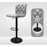 Bayer Large Barstool Grey with black base - Image 20