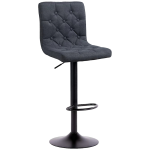 Bayer Large Barstool Grey with black base - Image 3