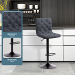 Bayer Large Barstool Grey with black base - Image 4