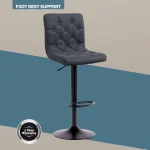 Bayer Large Barstool Grey with black base - Image 6