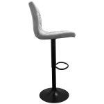 Bayer Large Barstool Grey with black base - Single - Image 5