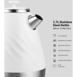 Boden Stark 1.7l Stainless Steel Kettle - White - Image 4