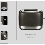 Boden Stark 2-Slice Stainless Steel Toaster - Image 5