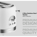 Boden Stark 2-Slice Stainless Steel Toaster - White - Image 4