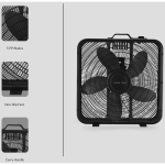 Boden Stark 50cm Box Fan - Black - Image 6
