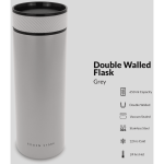 Boden Stark 650ml Double-Walled Flask - Grey - Image 2