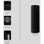 Boden Stark 650ml Travel Flask - Black - Image 3
