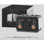 Boden Stark Anson Collection 4-Slice Stainless Steel Toaster - Black - Image 2