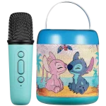 Disney Stitch Cylinder Karaoke Speaker with Bluetooth Microphone