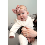Echo Baby Bow Headbands - Set of 3 (Bone, white, pink) - Image 4