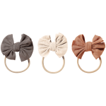 Echo Baby Bow Headbands - Set of 3 (Pebble, Amber, Stone) - Image 2