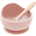 Echo Baby Silicone Suction Bowl and Spoon Set - Rose