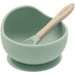 Echo Baby Silicone Suction Bowl and Spoon Set - Sage