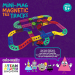 Edu-Matic Mini-Mag Magnetic Tile Tracks with 2 Cars and 93 Pieces - Image 6