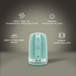 Elektra 2200w 1.7l Plastic Kettle - Green - Image 3