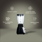 Elektra - 500w 1.5l Jug Blender (Glass Jug) - Image 2
