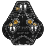 Ellies 16a Heavy-Duty Rubber Screw-on Plug Top - Black - Image 3