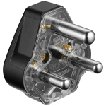 Ellies 16a Heavy-Duty Rubber Screw-on Plug Top - Black - Image 6
