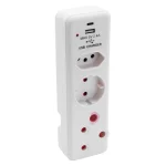 Ellies 3 Way Medium Surge adaptor Schuko,with type C + USB - Image 10
