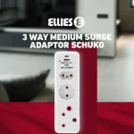 Ellies 3 Way Medium Surge adaptor Schuko,with type C + USB - Image 9