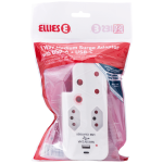 Ellies 3 Way Medium Surge Adaptor with Type C + USB - White - Image 5