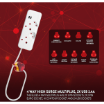 Ellies 4-Way High Surge Multiplug - Image 3