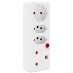 Ellies 4-Way Medium Surge Adaptor with Schuko - White - Image 6