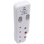 Ellies 4 Way Medium Surge adaptor with type C + USB