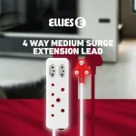 Ellies 4-Way Medium Surge Extension Lead - 3m - Image 2