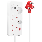 Ellies 4-Way Medium Surge Multiplug with USB-A+USB-C 0.5m - Image 5