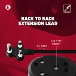 Ellies Back to Back Heavy Duty Extension Lead - 3m - Image 12