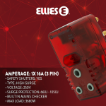 Ellies High Surge Adaptor 1x 5a (Euro), 1x 16a (3-Pin) - Image 2