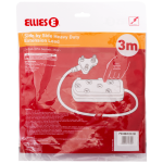 Ellies Side-by-Side Heavy-Duty Extension Lead - 3m - Black - Image 4