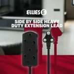 Ellies Side by Side Heavy Duty Extension Lead-5M-BK - Image 11