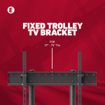 Ellies Solid series Fixed Trolley TV Bracket 37" - 70" TVs - Image 11